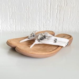 Minnetonka White and Tan Boho Sandals Size 9